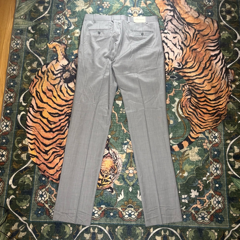 Peter Millar Wool Dress Pants 5 Pocket Trousers Gray Straight Fit 36x36 $195 NWT - Picture 3 of 8